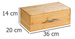 Cutie pentru pâine din bambus, 36x20x14 cm, Kesper