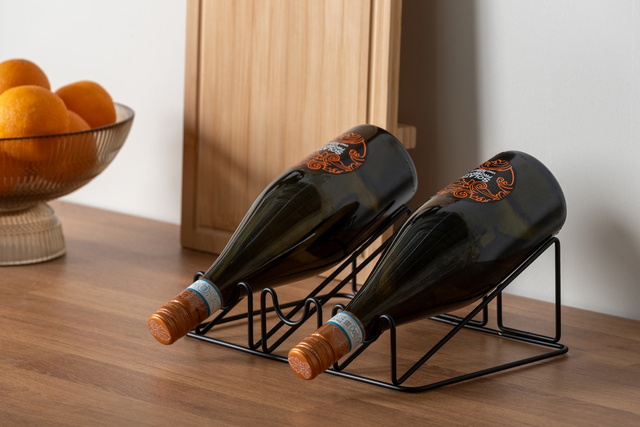 Suport pentru vin WIRED, metalic, 10 x 20 x 28 cm