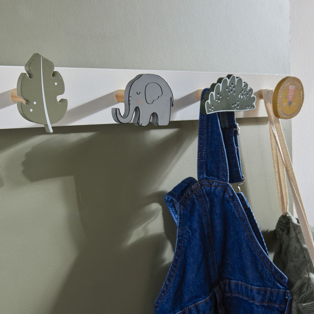 Cuier pentru haine pentru copii THE KING OF THE JUNGLE, 60 x 8 x 7 cm