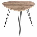 Masuta de cafea cu efect de lemn pe picioare metalice, Atmosphera