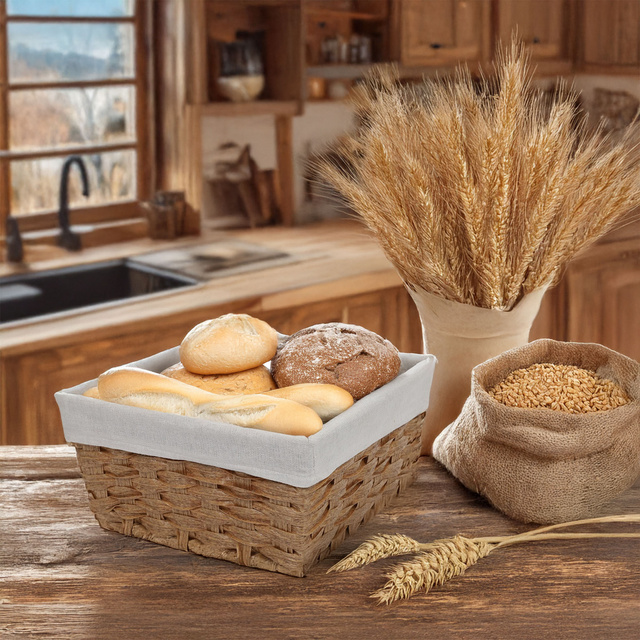 Coș de pâine căptușeală din material textil, 35 x 35 cm, Kesper