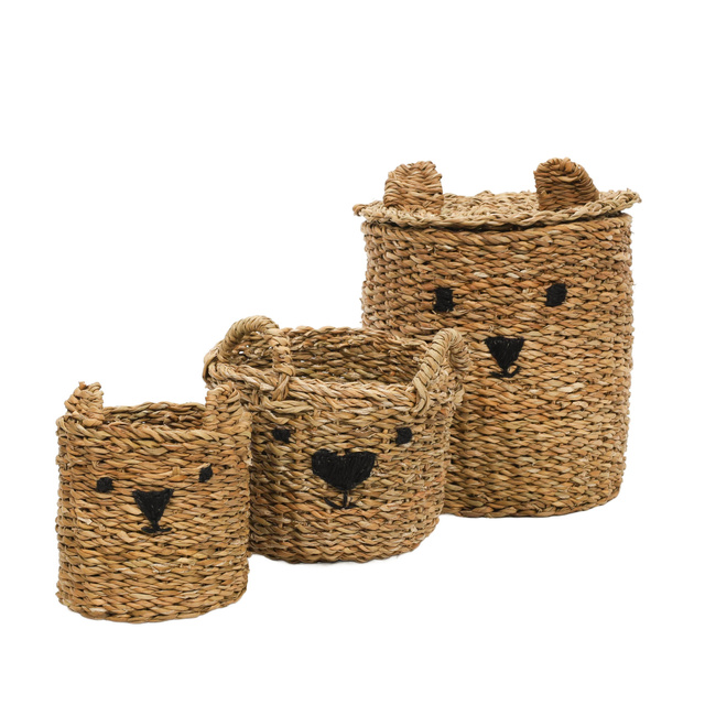 Coșuri pentru jucării Urși cu urechiușe JOY, 3 bucăți