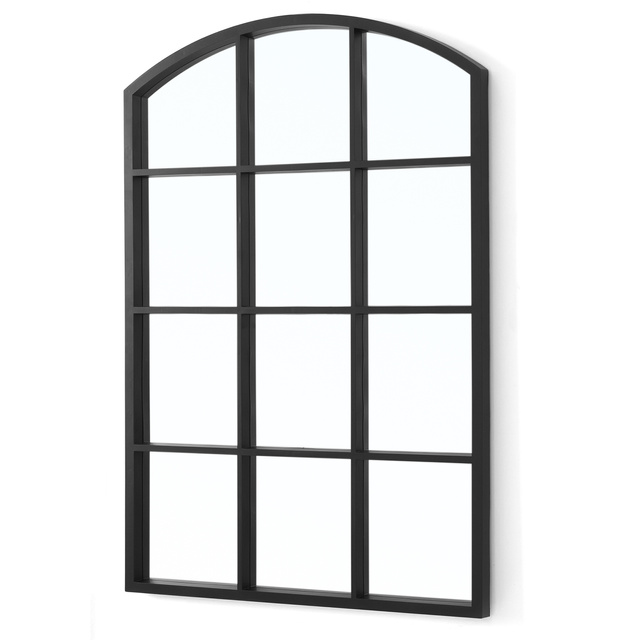 Oglindă într-un cadru de fereastră cu arc, 76 × 52 cm