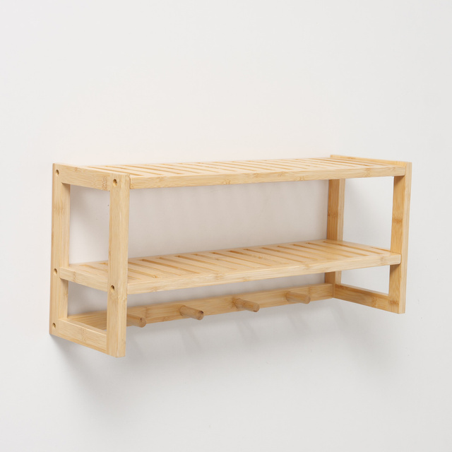 Raft BALDO cu cuier pentru hol, bambus