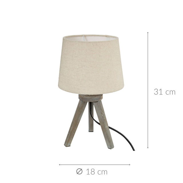 Lampă de noptieră pe trepied MINI LIN, 31 cm