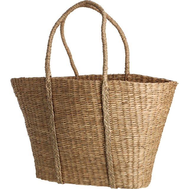 Geantă mare de plajă cu iarbă de mare, 57 x 14 x 30 cm