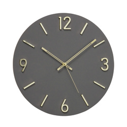 Ceas de perete, cu maini aurii, DAKOTA, Ø 40 cm