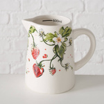 Carafa ceramica Strawberry, cu model capsuni, 500 ml