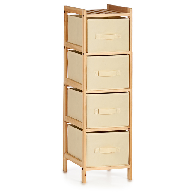 Comodă cu 4 sertare din material textil