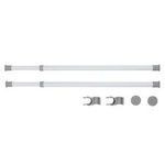 Șină de garderobă, șină de îmbrăcăminte HERKULES 2 bucăți, 75-120 cm, WENKO