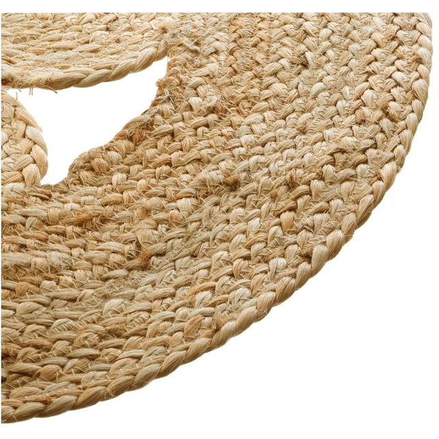 Covor decorativ din iută rotund, Ø 80 cm