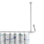 Suport pentru suspendarea tijei de perdea de duș, Ø 2 cm, 57 cm, WENKO, alb
