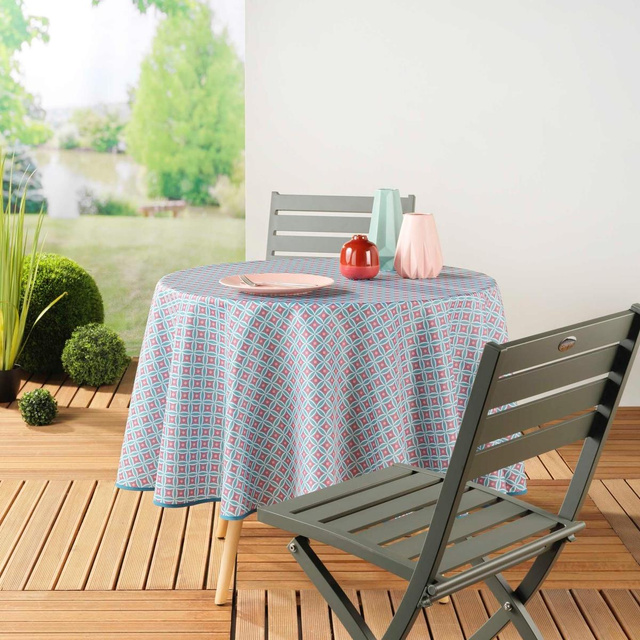 Față de masă rotundă ALIANOR din poliester, Ø 180 cm