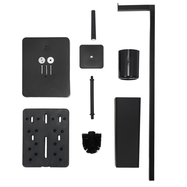 Suport pentru hârtie igienică cu perie de toaletă BALVO