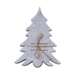 Buzunar din fetru pentru tacâmuri FILZY în formă de brad.