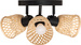 Lămpi de tavan LIO 3 abajururi din bambus împletit, 3 x Ø 25 cm
