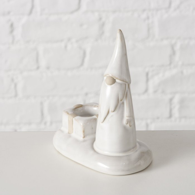 Candelabru cu gnom pentru o singură lumânare SLAVKO, înălțime 11 cm