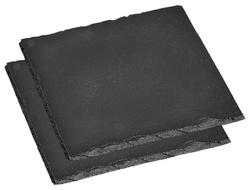 Set 2 tocatoare ardezie, Gri, 20x20 cm, Kesper
