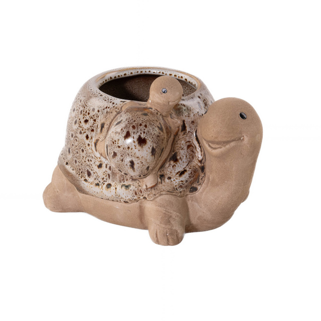 Ghiveci de gradina din portelan, broasca testoasa, 15 x 11 cm