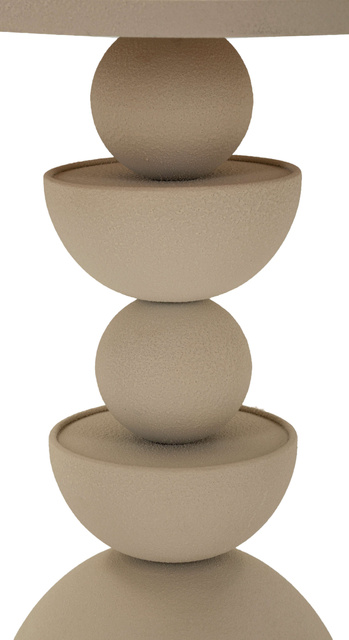 Măsuță de cafea rotundă DUNE cu blat oglindă elegant, Ø 45 cm