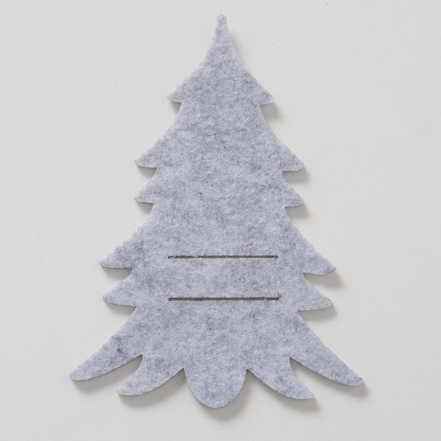 Buzunar din fetru pentru tacâmuri FILZY în formă de brad.