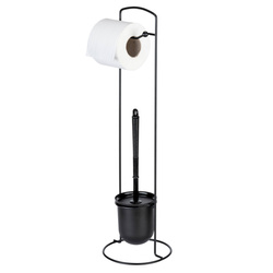 Suport metalic pentru hartie cu recipient perie toaleta 2in1 ZALEA