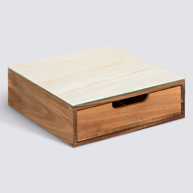 Recipient de capsule de cafea NATU, lemn de acacia