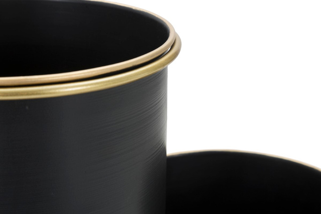 Ghivece de flori metalice pe suport pliabil, inaltime 55 cm