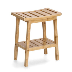 Taburet de baie cu raft, 40 x 25 x 46 cm