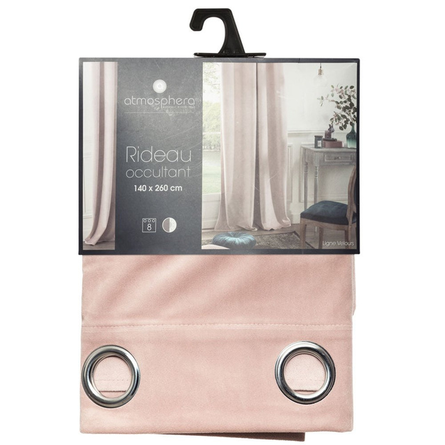 Perdea opaca cu ochiuri 140 x 260 cm