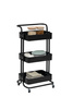 Cărucior de bucătărie BLACK EDITION, 3 niveluri, 45 x 36,5 x 86 cm
