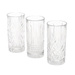 Set 3 pahare cu model, 380 ml