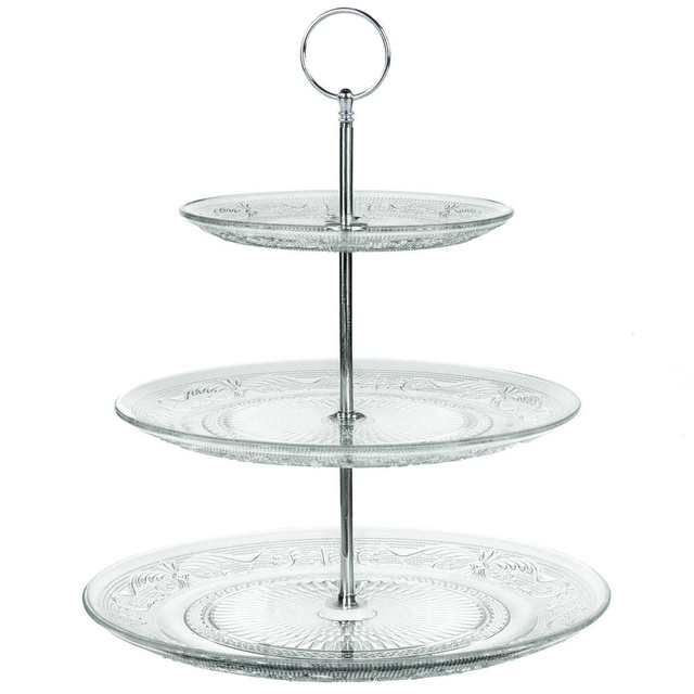 Platou pentru prajituri cu 3 iveluri