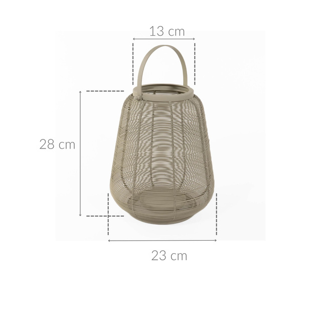 Felinar metalic pentru lumanare, 23 x 28 cm