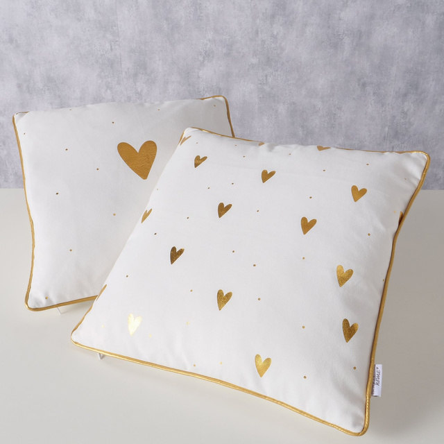 Perna decorativa cu garnitura metalica DILARA, 45 x 45 cm