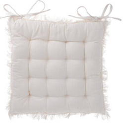 Perna pentru scaun, captusita SLIM, din bumbac, cu legaturi, 40 x 40 cm