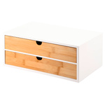 Organizator de birou cu sertare din bambus