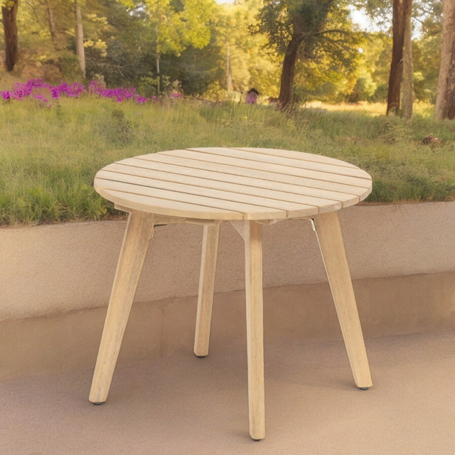 Masa de gradina din lemn de salcam OLVINIA inaltime 40 cm