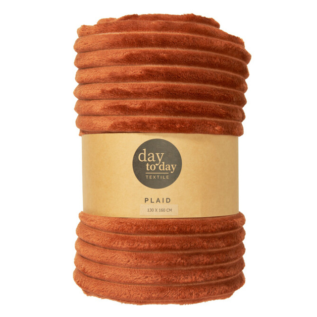 Pătură din flanel 160 x 130 cm, teracotă