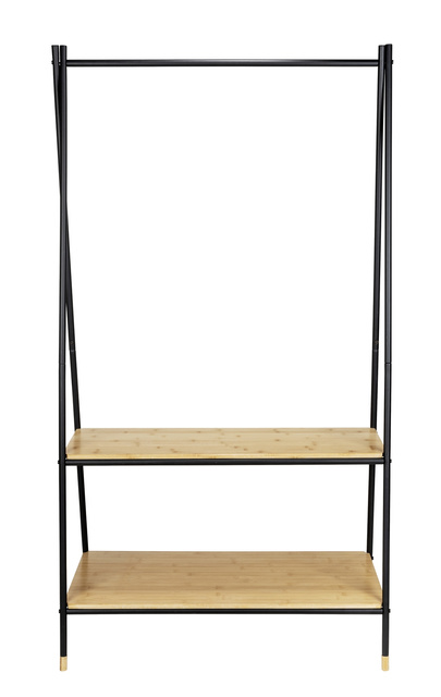 Cuier cu rafturi din bambus, 90 x 167 x 42 cm, Loft, WENKO