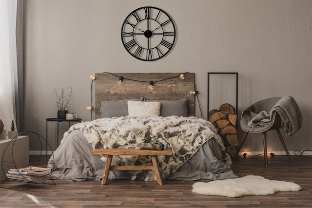 Ceas de perete negru Ø 70 cm, cu cifre romane, Atmosphera