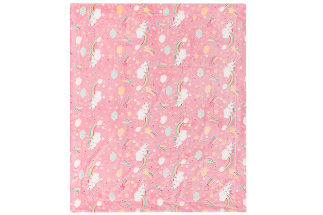 Cuvertură de pat pentru copii GLOW, luminoasă în întuneric, 125 x 150 cm