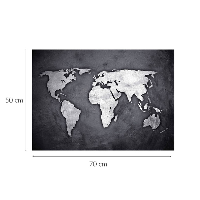 Autocolant cu harta lumii, 50 x 70 cm