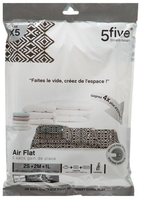 Set saci de vid x 5 bucati, 3 dimensiuni, verde