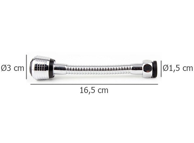 Extensie flexibilă pentru bateria de bucătărie, aeratorul de apă - oțel inoxidabil