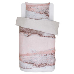 Set de lenjerie de pat din satin pentru plapumă și perne cu motiv de piele de șarpe, 100% bumbac, 140 x 220 cm, Essenza