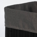 Coș de rufe negru din bambus, 80 l