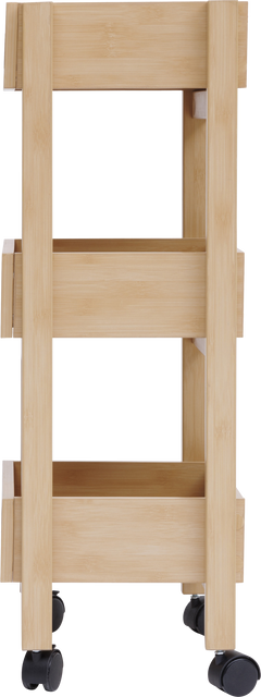 Cărucior de bucătărie pe roți CANE, împletitură vieneză, 39,6 x 30 x 85,5 cm