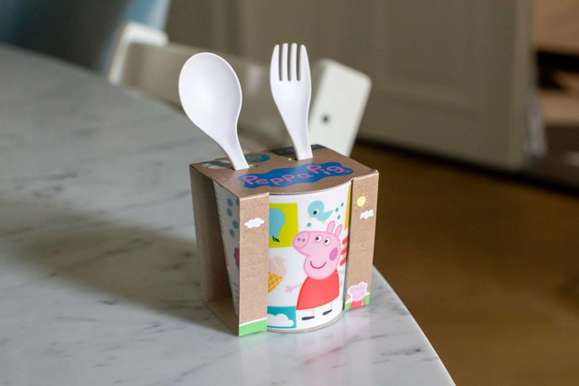 Set cana + tacamuri, EASY EATER PEPPA PIG, 3 elemente