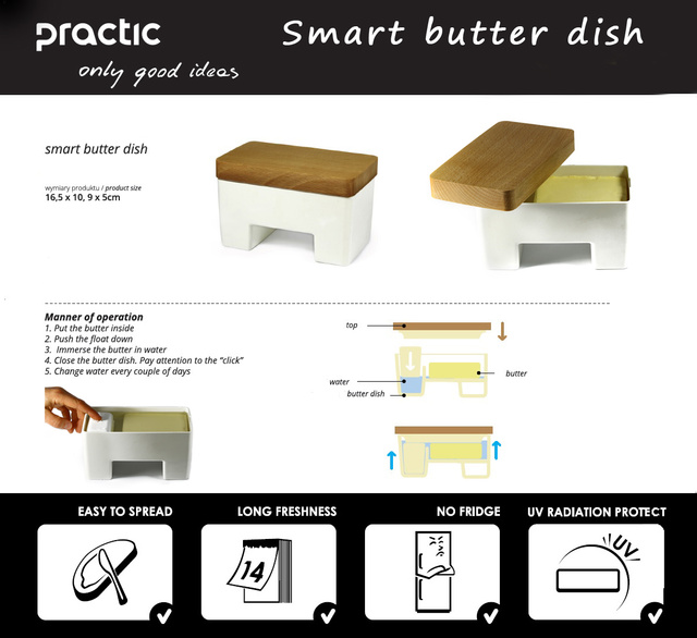 Untiera cu capac din lemn, 16 x 10 x 10 cm